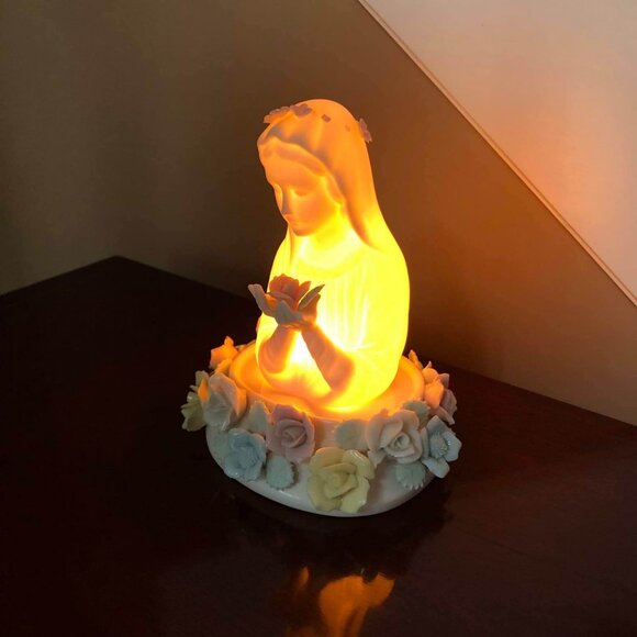 Mother Mary bisque night light - Picture 4 of 10